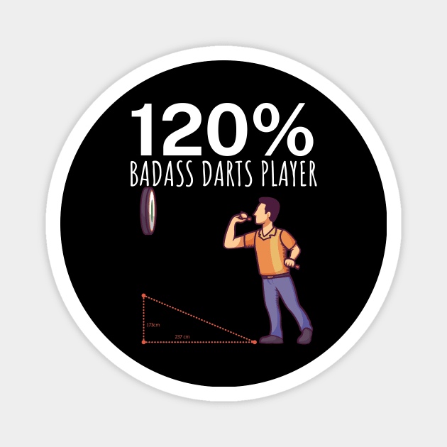 120 Badass Darts Player Magnet by maxcode